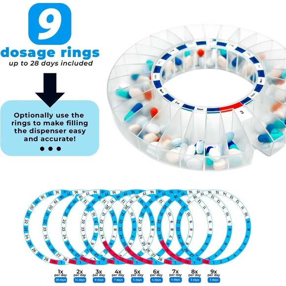 KLIM Smart 28 days Pill Dispenser Machine w/Alarm + WiFi App Monitoring NEW - Picture 5 of 9